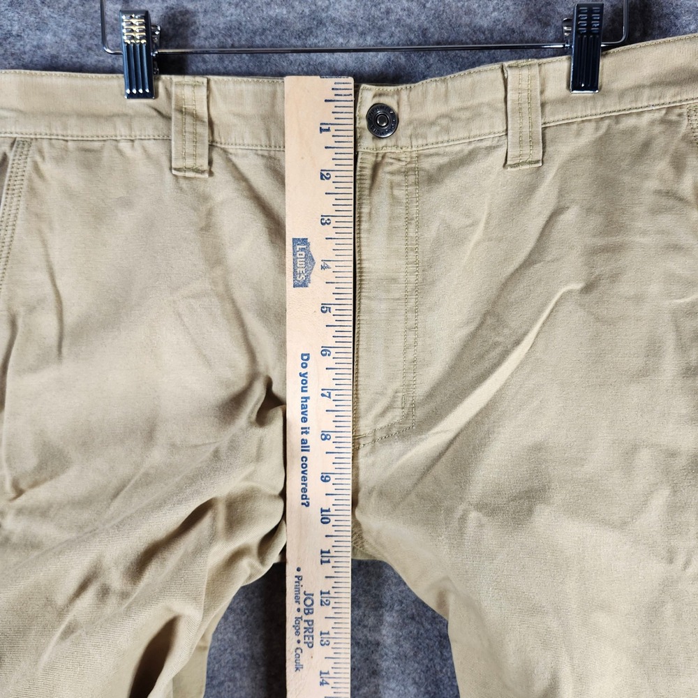 Columbia Mens 34x30 Canvas Utility Pants Tan Khaki Straight Leg Work Trousers - Picture 6 of 16